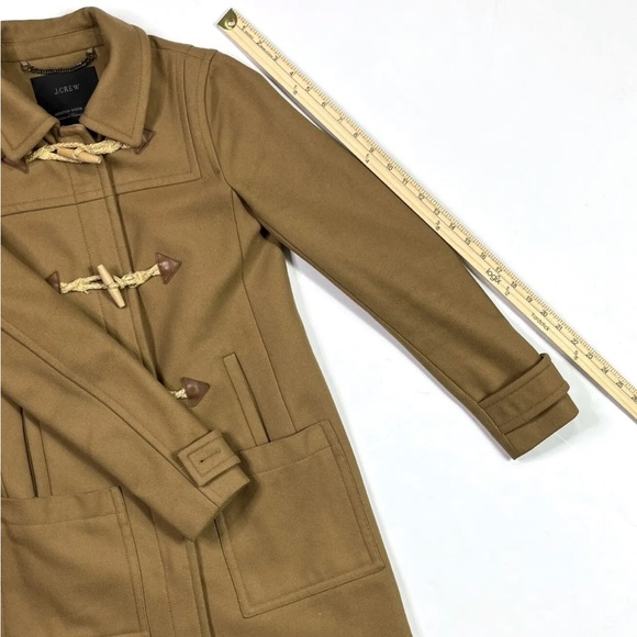 J. Crew Melton Wool Toggle Zip Beige Tan Coat - Sz 000 - Picture 15 of 15